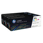 HP 305A Cyan/Magenta/Yellow Laserjet Toner Cartridges (Pack of 3) CF370AM