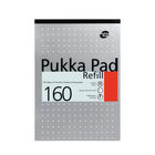 Pukka Pad Ruled Metallic Four-Hole Refill Pad Top Bound 160 Pages A4 (Pack of 6) 80/1