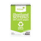 Silvine Everyday Recycled Shorthand Wirebound Notepad, Pack of 12 - RE160-T