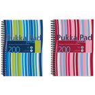 Pukka Pad Stripes Polypropylene Wirebound Jotta Notebook 200 Pages A5 Blue/Pink (Pack of 3) JP021