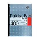 Pukka Pad Ruled Metallic Four-Hole Refill Pad Side Bound 400 Pages A4 (Pack of 5