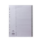 Concord A4 Grey A-Z 20-Part Polypropylene Index Dividers | 62905