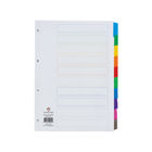 Concord Reinforced Divider 10-Part A4 Multicoloured Tabs 00801/CS8