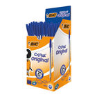 BIC Medium Blue Cristal Transparent Ballpoint Pens, Pack of 50 - 8373601
