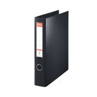 Esselte 4D-Ring Maxi A4 Binder 40mm Black (Features 4 D-ring mechanism and a linen feel cover) 82407