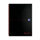 Black n' Red Wirebound Ruled Perforated Hardback Notebook A4 (Pack of 5) 100102248