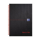 Black n' Red Ruled Wirebound Hardback A5 Notebook (Pk 5) 84635490