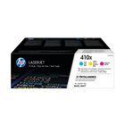 HP 410X High Yield Cyan Magenta Yellow Laserjet Toner Cartridges (Pack of 3) CF252XM