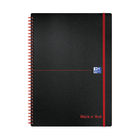 Black n Red A4 Polypropylene Notebooks - Pack of 5 - 846350111