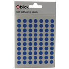 Blick Coloured Labels in Bags Round 8mm Dia 490 Per Bag Blue (Pack of 9800) RS002055