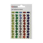 Blick Star Labels, 14mm, Metallic Assorted (Pack of 1800) - RS026150