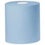 2Work 2-Ply Centrefeed Roll 150m Blue (Pack of 6) KF03805