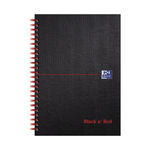 Black n Red A5 Matt Wirebound Hardback Notebook | 100080154