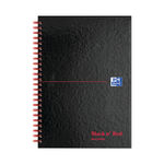 Black n Red A5 Wirebound Professional Notebook Ruled Pack of 5