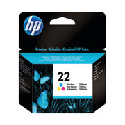 Image of HP 22 Tri Colour Inkjet Cartridge 5ml | C9352AE