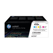 Image of HP 410X High Yield Colour LaserJet Toner Cartridge, Tri-Pack | CF252XM