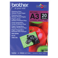 View more details about Brother A3 Premium + Glossy Photo Paper (Pack of 20) BP71GA3