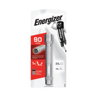 View more details about Energizer Metal Pocket Size LED Torch 25 Hour Run Time 2AA Silver 634041