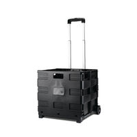 View more details about Folding Plastic Trolley Crate Black 0402012