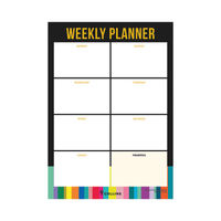 Collins Edge Rainbow Weekly Planner Desk Pad 60 Sheets