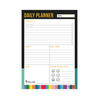 View more details about Collins Edge Rainbow Daily Planner Desk Pad 60 Sheets A5