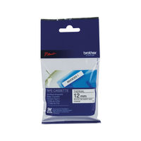 View more details about Brother Black on White 12mm P-Touch M Tape - MK231BZ