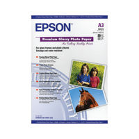 View more details about Epson A3 Premium Glossy Photo Paper 255gsm (Pack of 20) C13S041315