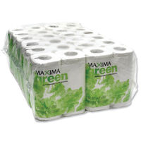 View more details about Maxima Green 2-Ply White Toilet Roll 200 Sheet (Pack of 48) KMAX200G