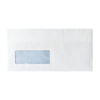 Staples Self Seal White DL Window Envelope 80gsm 