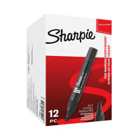 Sharpie W10 Black Permanent Markers, Pack of 12