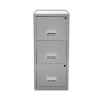 View more details about Pierre Henry 3 Drawer Maxi Filing Cabinet A4 Silver