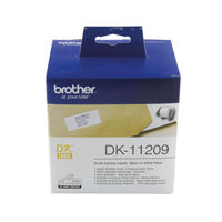 View more details about Brother Black on White Paper Small Address Labels (Pack of 800) DK11209