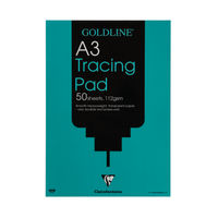 View more details about Clairefontaine Goldline Heavyweight Tracing Pad 112gsm A3 50 Sheets GPT3A3