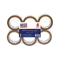 View more details about Pukka Parcel Tape 48mmx66m Brown (Pack of 6)