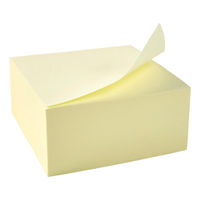 View more details about Sticky Notes Removable Cube Pad Yellow 76x76mm 397999