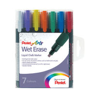 View more details about Pentel Liquid Chalk Marker Chisel Tip Assorted (Pack of 7) SMW26/7