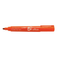 View more details about 5 Star Office Permanent Marker Xylene/Toluene-free Smear proof Bullet Tip 2mm Line Red (Pack of 12)