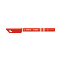 View more details about Stabilo Sensor Cushion Tip Fineliner Pen Red (Pack of 10) 189/40