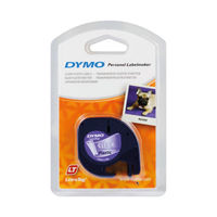 View more details about Dymo LetraTAG Labelling Tape 12mm x 4m Black on Clear S0721530