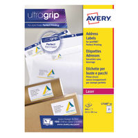 View more details about Avery Ultragrip Laser Labels 63.5x38.1mm White (Pack of 840) L7160-40