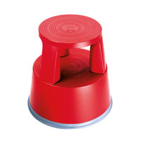 View more details about 2Work Plastic Step Stool with Non-Slip Rubber Base 430mm Red T7/Red 2W04999