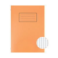 View more details about Silvine A4 Orange 5mm Squares Exercise Books, Pack of 10 | EX113