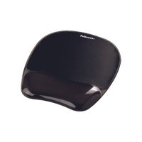 View more details about Fellowes Crystal Gel Mouse Pad And Wristrest Black 9112101