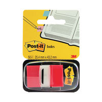 View more details about Post-it 25mm Red Index Tabs, Pack of 50 | 680-1