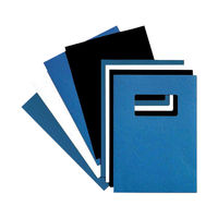 View more details about GBC LeatherGrain A4 Blue Binding Covers 250gsm, Pack of 50 - 46735U