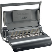 View more details about Fellowes Grey Quasar+ 500 Manual Comb Binding Machine 5627701