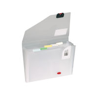 View more details about Snopake Expanding Organiser 6 Part A4 Clear (Includes coloured index tabs for personalisation) 11893