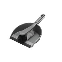View more details about Addis Dustpan and Soft Brush Set Metallic (Serrated edge to clean brush bristles) 510390