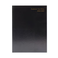 View more details about Academic Diary Day Per Page A5 Black 2024-25 KF1A5ABK24