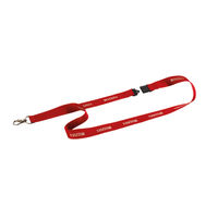 View more details about Durable Textile Lanyard Printed Visitor 20mm Red (Pack of 10) 823803